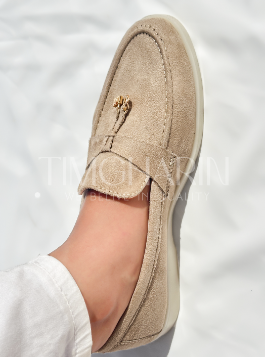 Mocassin Loropiana Femme - Beige