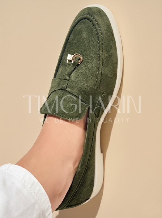 Mocassin Loropiana Femme - Vert Olive
